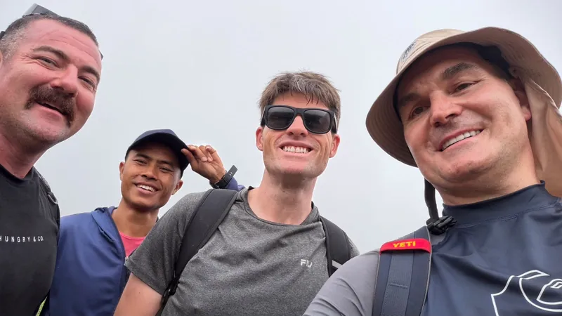 Alex and friends at the summit